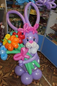 Зайка с цветами