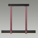 6629/25L HIGHTECH ODL24 000 металл/экокожа/ткань/акрил бордовый/черный Подвесной светильник IP20 LED 25W 3000K 220V VINCENT