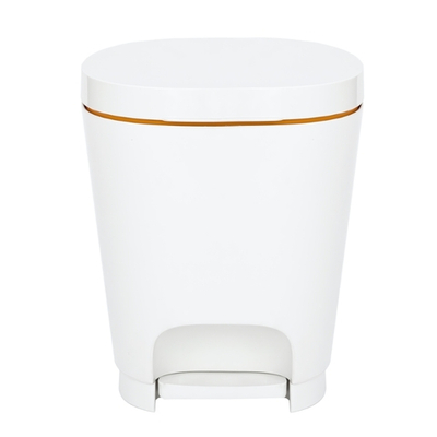 Контейнер для мусора педальный YUTO 8л цвет белый