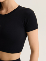 Бесшовный кроп топ с коротким рукавом