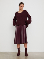 Юбка Pleatst Bordo