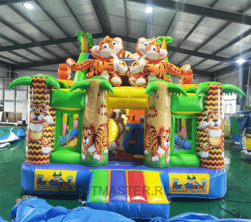 Коммерческий батут "Тигриная страна 2", 8*4*5 м, PR-11890