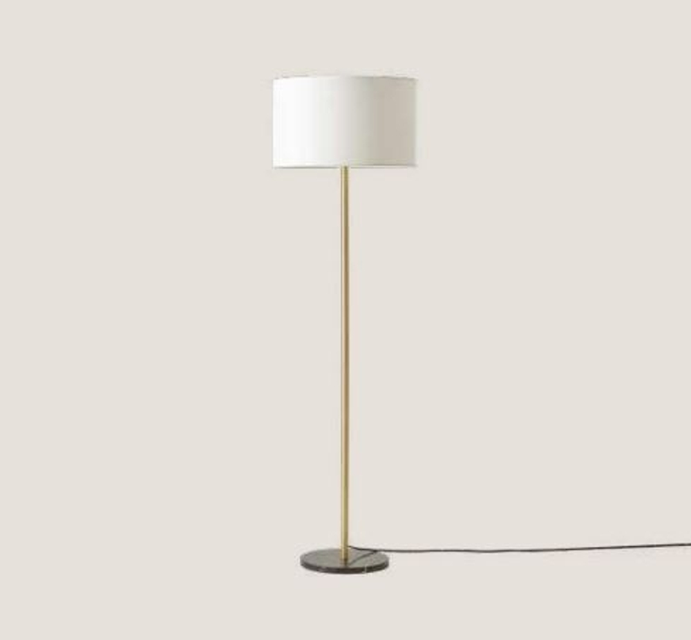 Торшер Hedra латунный металл + абажур 801011/41