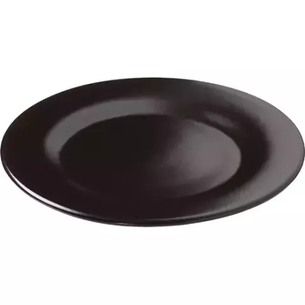 Тарелка «Карбон» мелкая фарфор D=20см черный,матовый