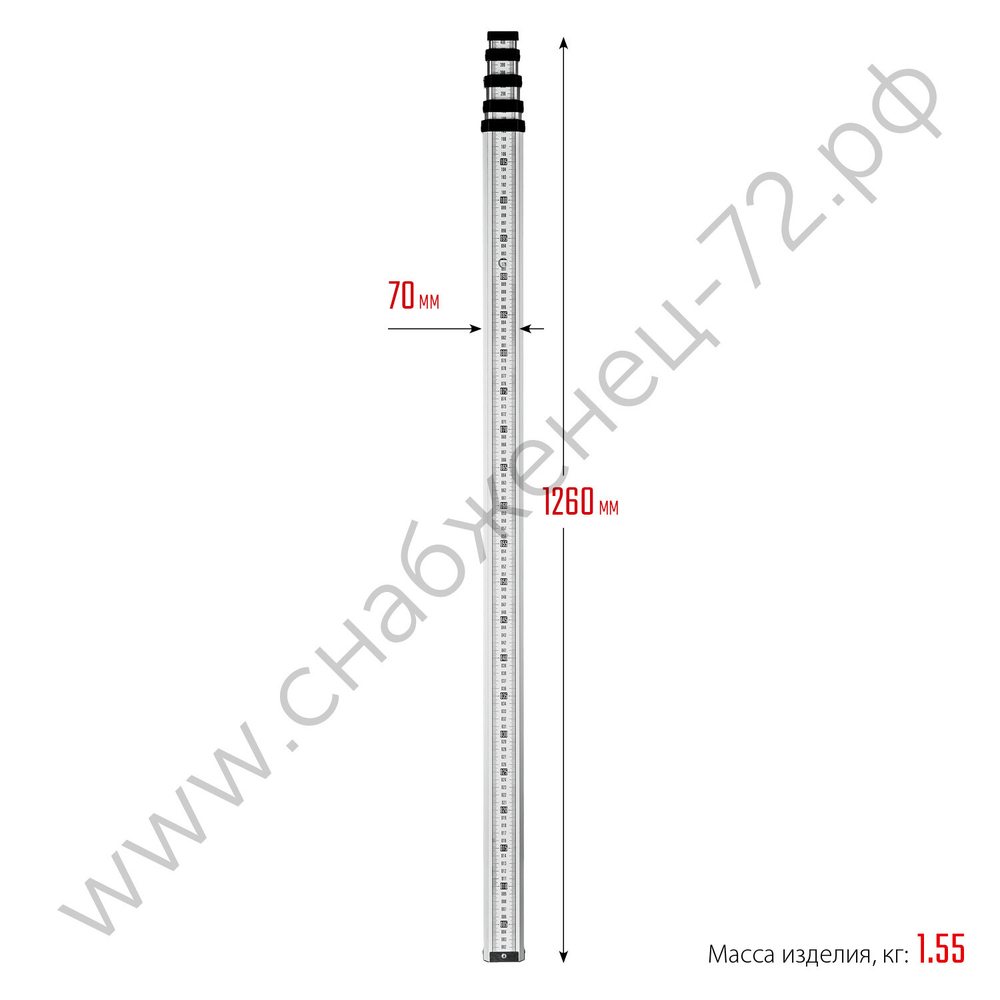 ЗУБР РГ 5, геодезическая рейка (34948-5)