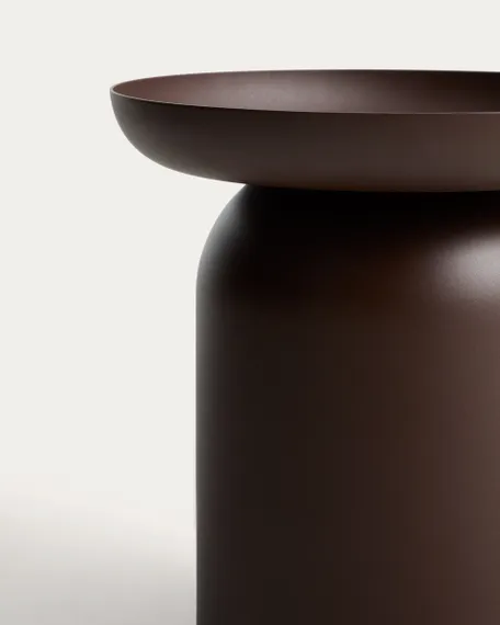 Уличный столик Arcola из темно-коричневого алюминия, диаметр 45 см