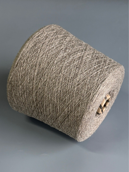 Пряжа Yak Mongolia 2/22 (100% як),1100м/100гр, серо-бежевый меланж