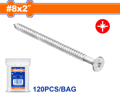 Шуруп по дереву с двойной потайной головкой и двойной резьбой