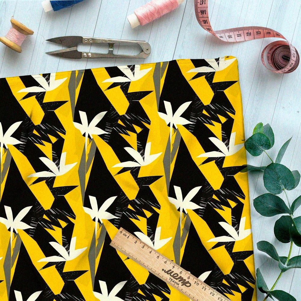 Ткань премиум интерлок солнечные отблески