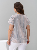 Футболка Фк-127/бежевый-полоскабуквы