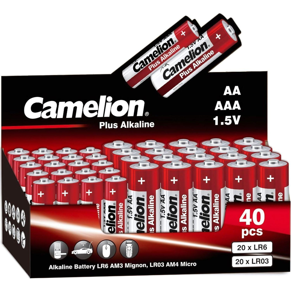 Батарейка Camelion Plus Alkaline COMBO40 40шт/бл 20LR6 + 20LR03-CB(14981)