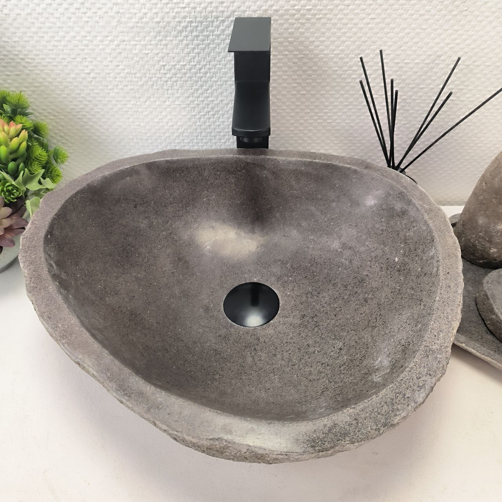 Раковина из речного камня RS-63651 (46*41*15) 0122