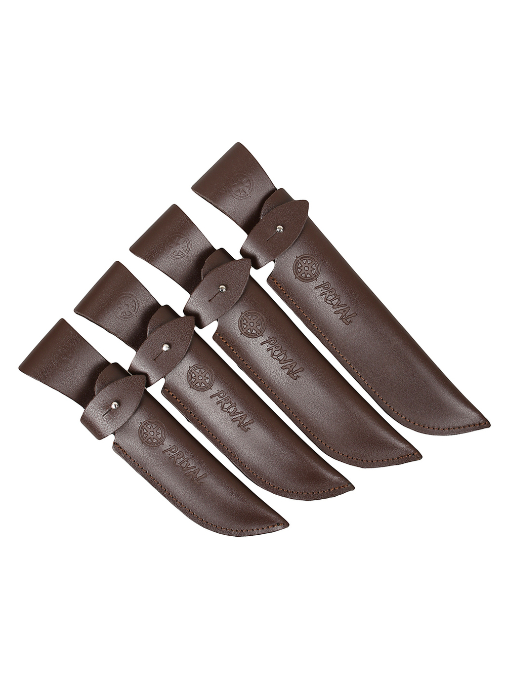 Ножны-чехол для ножа кожаный с гардой Prival НГ-4,  для клинка  до 270х50мм