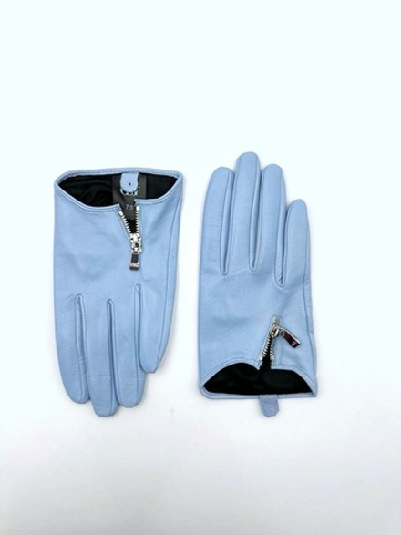 Перчатки укороченные голубые