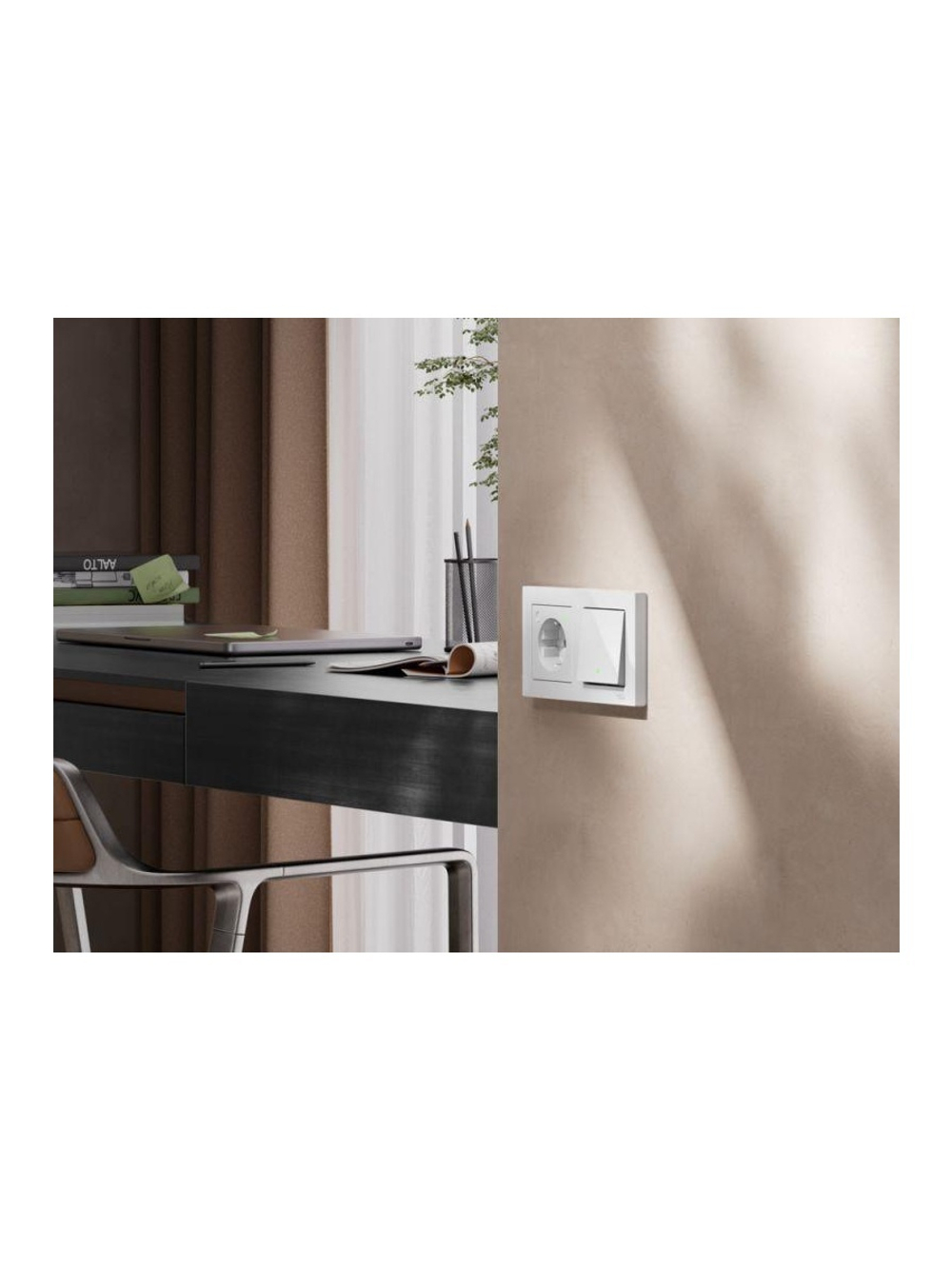 Выключатель 1-кл. AtlasDesign Smart 10А (сх. 1) L+N с подсветкой Zigbee механизм бел. SE ATN000113Z