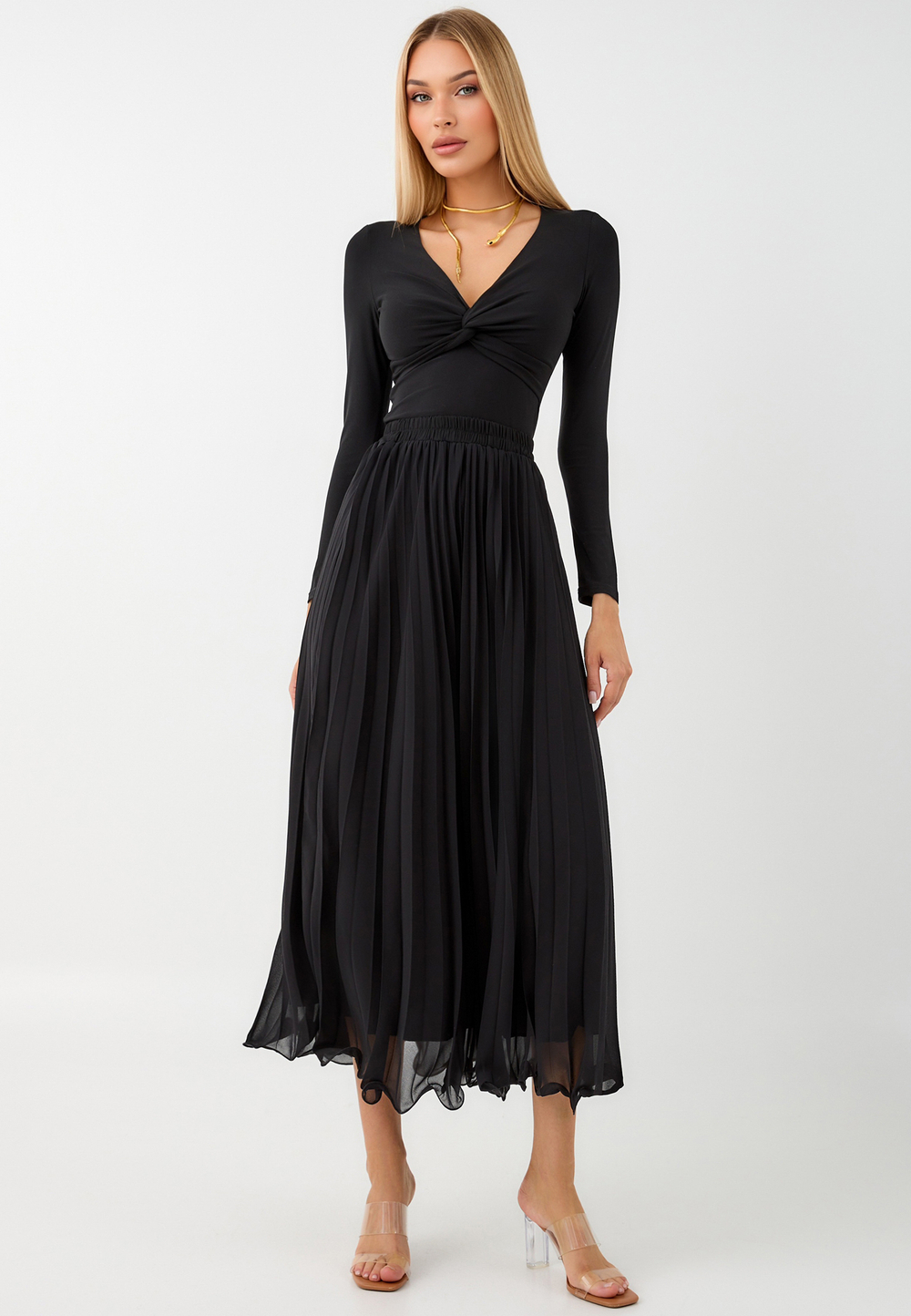 Юбка плиссе макси 90