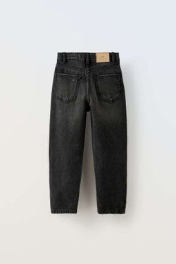 ZARA ДЖИНСЫ СВОБОДНОГО КРОЯ, ЧЕРНЫЙ