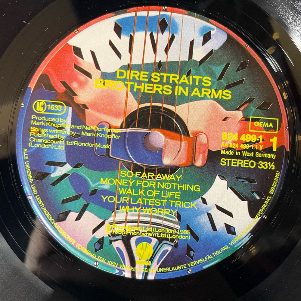 Винтажная виниловая пластинка LP Dire Straits Brothers In Arms (Германия 1985)