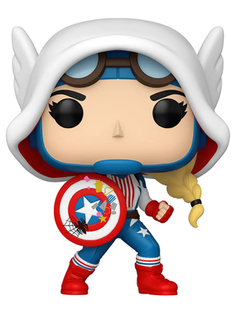 Фигурка Funko POP! Marvel Bobble Spider-Gwen Gwenverse Cap-Gwen (1486) 83724