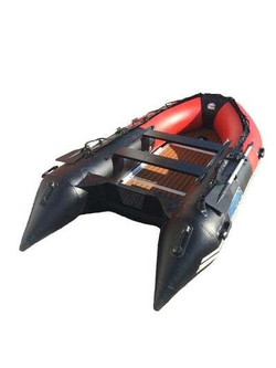 Лодка ПВХ STORMLINE Flexiteek 380 (черно-зеленая/красно-черная)