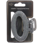 Заколка - краб для волос «AKS - MANTANA», микс 6 цветов, овал, 7*4см