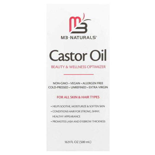 M3, Касторовое масло, для всех типов кожи и волос, 500 мл (16,9 жидк. унц.)