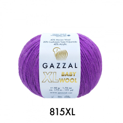 Пряжа Baby Wool XL 50 г, 100м, 40%акрил, 40%шерсть мериноса, 20%кашемир, 40%акрил (цена за 1 шт)