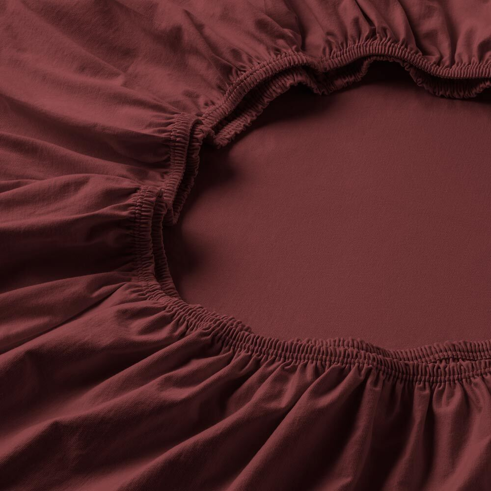 Простыня на резинке 100х200 Estella 065 mauve бордовая