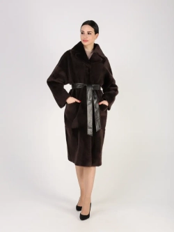 Дубленка зимняя шуба натуральная двухсторонняя оверсайз