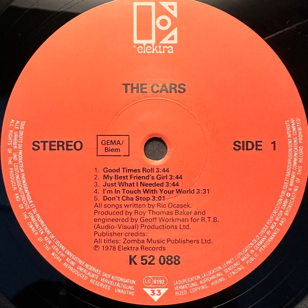 The Cars - The Cars (Европа)