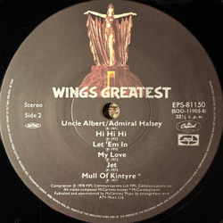 Виниловая пластинка Wings ‎– Wings Greatest LP