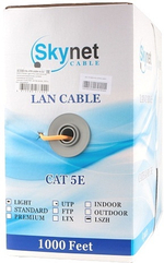 Кабель витая пара U/UTP 5e кат. 4 пары SkyNet CSL-UTP-LSZH-4-CU
