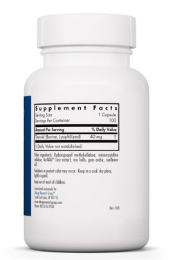 Thyroid Natural Glandular 40 мг 100 капсул Allergy Research Group