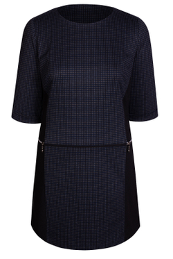 Платье-туника 1054Ла, клетка #224Кз211054Ла