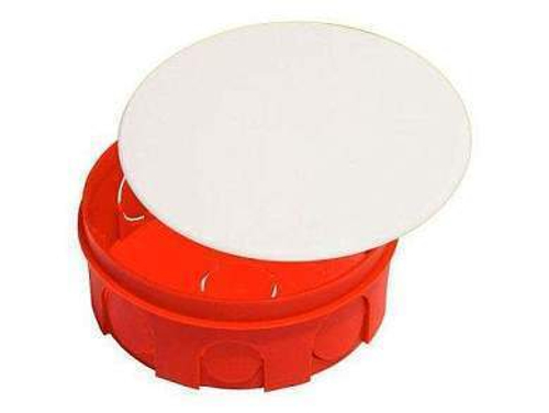 Коробка распредилительная СУ для твердых стен с крышкой 9 вводов КР1105