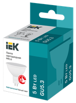 Лампа светодиодная MR16 софит 5Вт 230В 4000К GU5.3 IEK