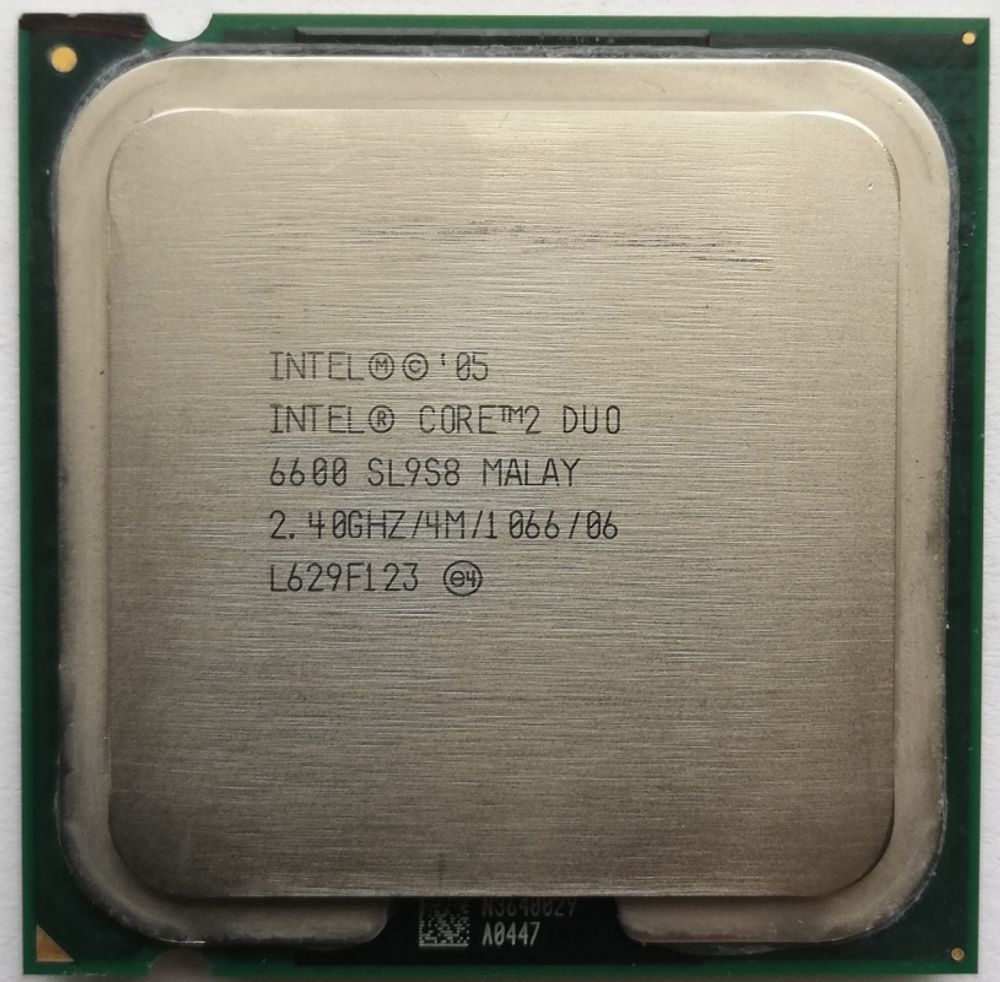 Процессор Intel Core 2 Duo E6600 2400Mhz (2x2048/1066/1.225v) LGA775 Conroe SL9ZL