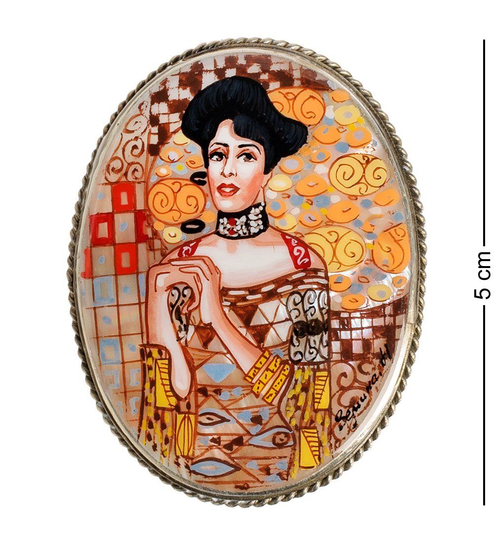 ШК-55/ 98-C Брошь с перламутром «Густав Климт»