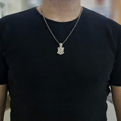 Нательная иконка Распятие Христово-Николай Чудотворец