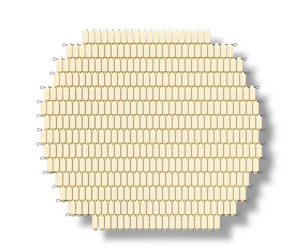 Подвесное полотно для встраиваемого  батута круг 210 - антивандальное  - 141 см.