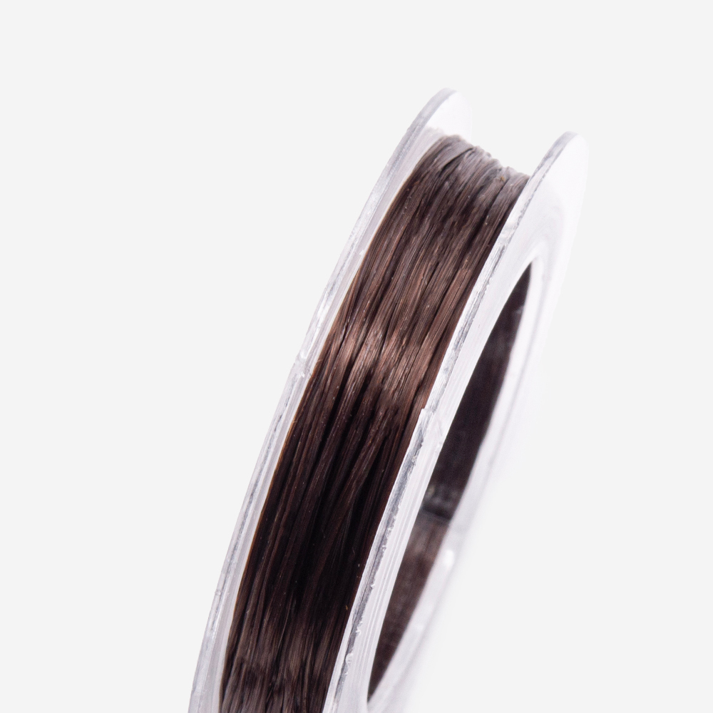 Многожильная эластичная резинка (спандекс) коричневый (раухтопаз), 0,7мм