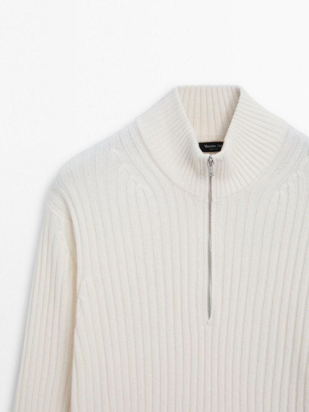 Massimo Dutti Свитер из смесовой шести, экрю