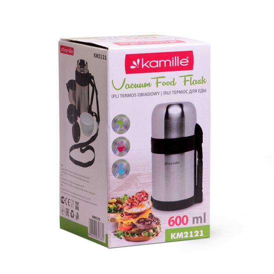 Термос пищевой 600 мл. из нержавеющей стали Kamille KM-2121