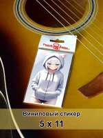 Стикер - Аниме девушка кошка