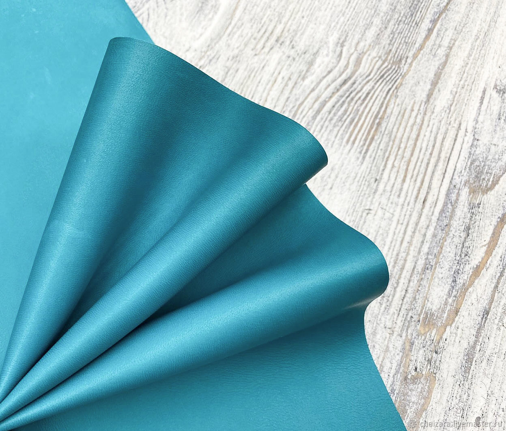 Aquazurra (0,5-0,7мм), цв. Лазурный, натуральная кожа