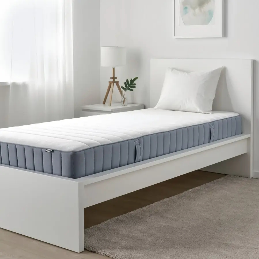 Матрас для односпальной кровати - VALEVÅG IKEA/ ВАЛЕВОГ ИКЕА, 90х200 см, белый