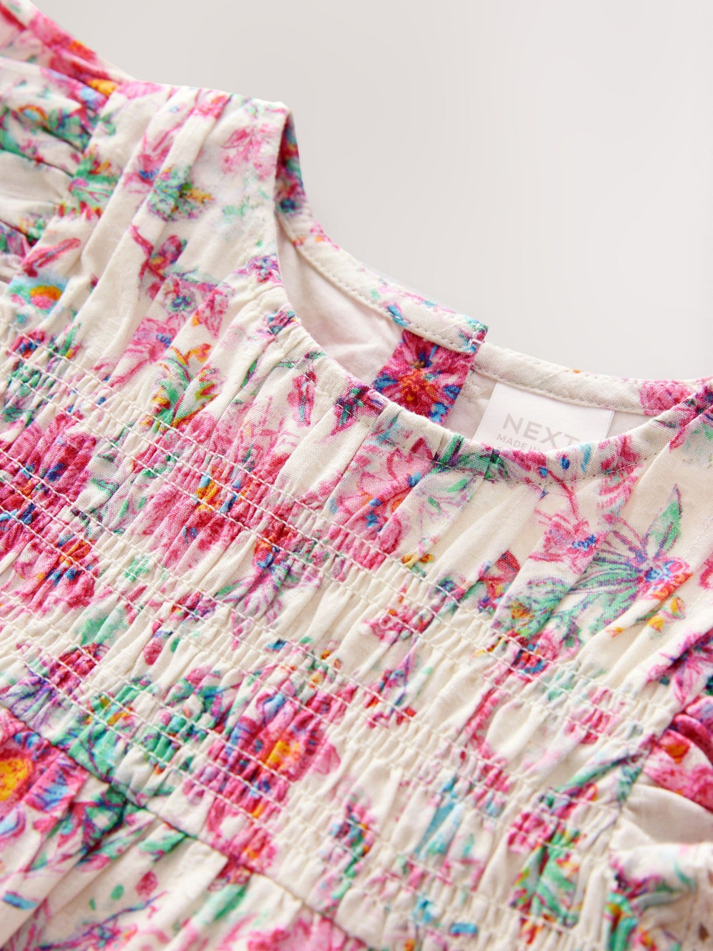 Платье для девочки Next E89-851, Кремовый, Розовый