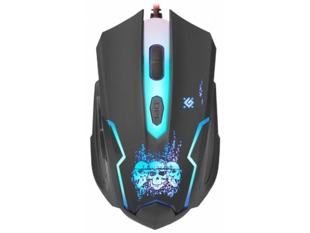 Мышь игровая проводная Defender Skull GM-180L (черная)