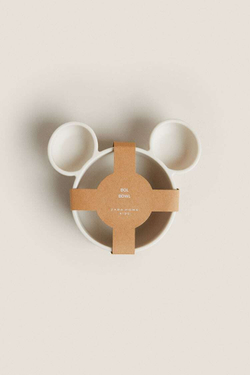 ZARA HOME СИЛИКОНОВАЯ ТАРЕЛКА МИККИ МАУС © DISNEY, КРЕМОВЫЙ