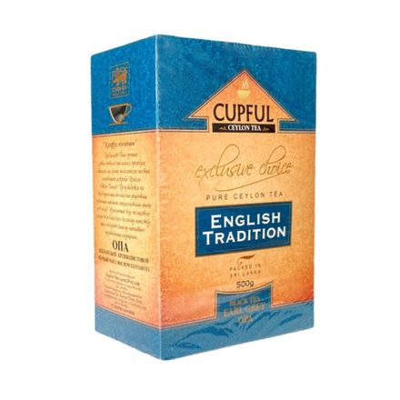 Чай черный с бергамотом Cupful English Tradition Earl Grey, 500 г